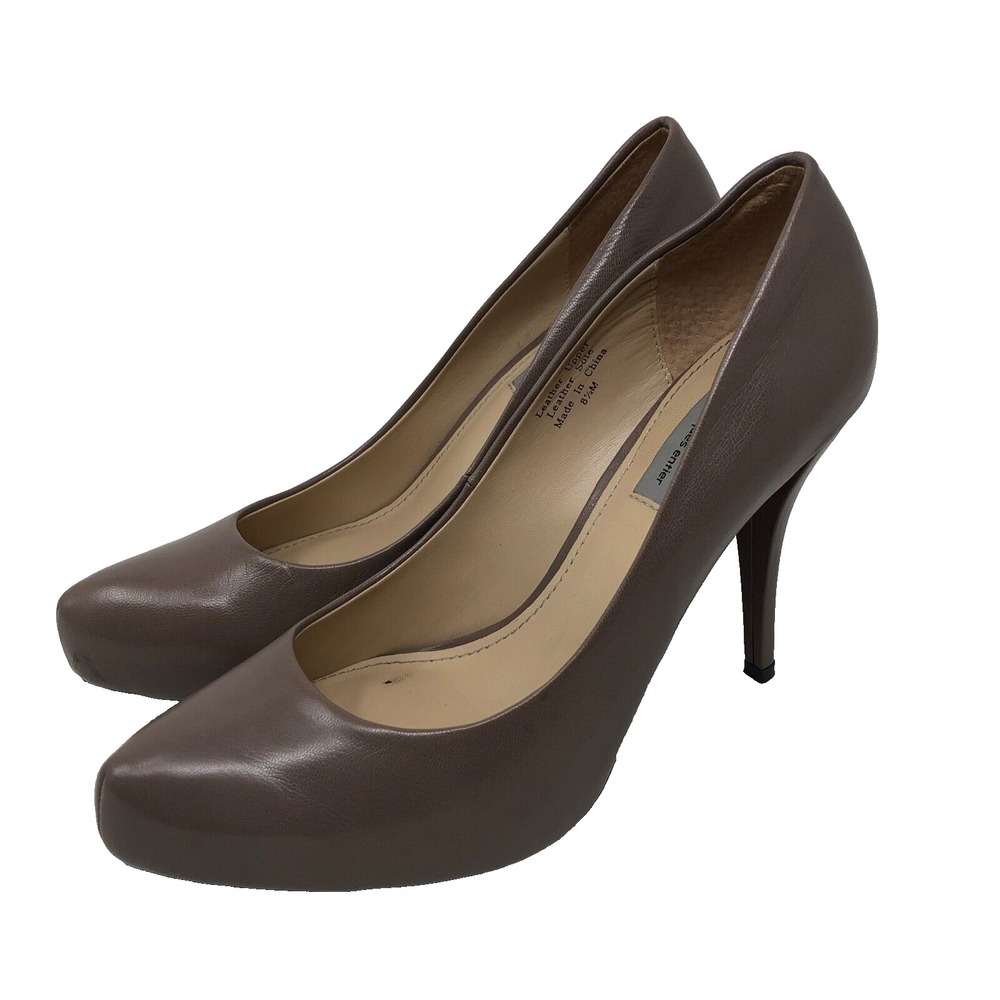 Classiques Entier Stiletto Heels Womens 8.5 Beige Leather Close Toe Platform